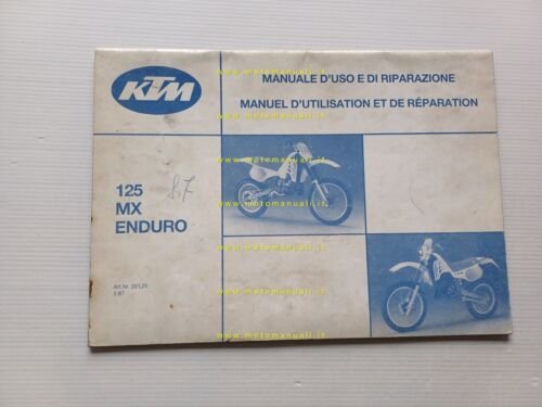 KTM 125 MX - Enduro 1987 manuale uso / officina …