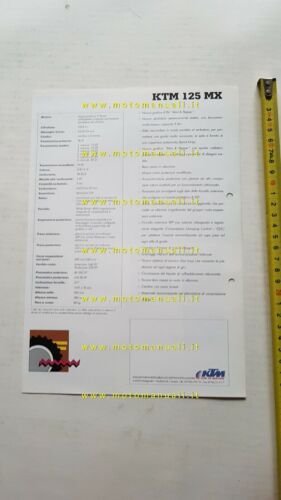 KTM 125 MX Cross 1991 depliant ITALIANO moto originale brochure