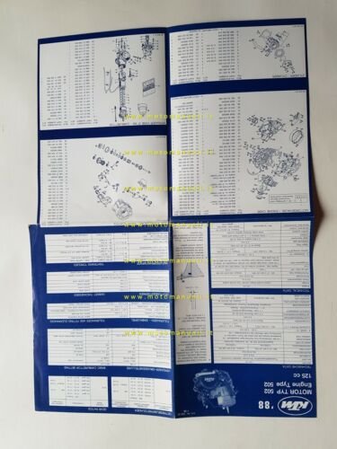 KTM 125 TYP 502 1988 catalogo ricambi MOTORE originale ENGINE …