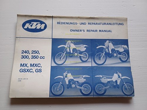 KTM 240 250 300 350 MX MXC GS GSXC 1985 …