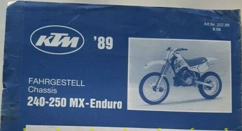 KTM 240-250 MX-Enduro 1989 catalogo ricambi TELAIO originale spare parts …