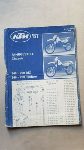 KTM 240250 MX-Enduro 1987 catalogo ricambi TELAIO frame parts catalogue