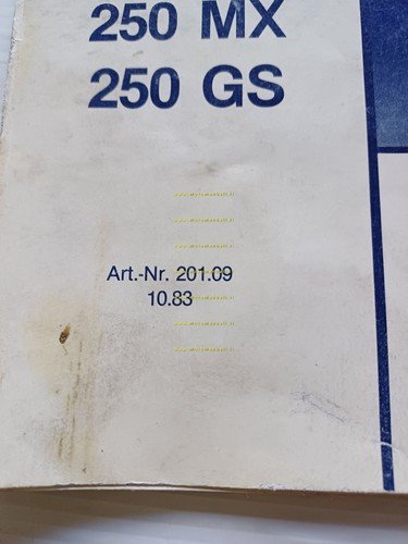 KTM 250 MX - 250 GS Enduro 1983-84 manuale uso …