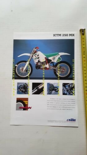KTM 250 MX Cross 1991 depliant ITALIANO moto originale brochure