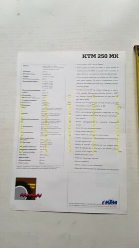 KTM 250 MX Cross 1991 depliant ITALIANO moto originale brochure