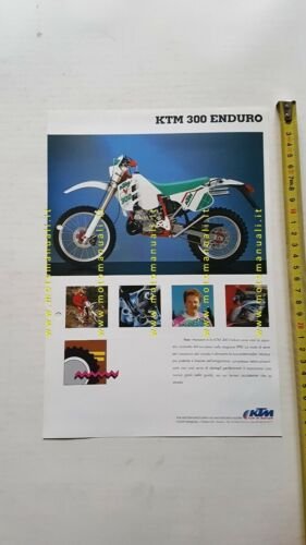 KTM 300 Enduro 1991 depliant ITALIANO moto originale brochure