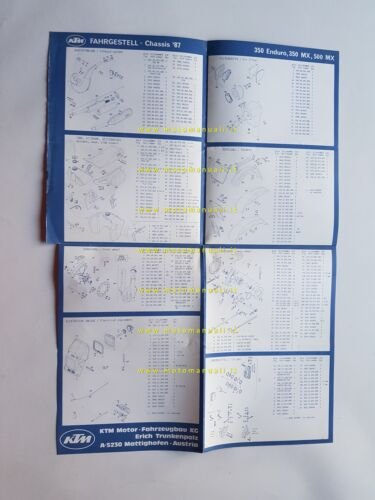 KTM 350 Enduro - 350 MX - 500 MX 1987 …