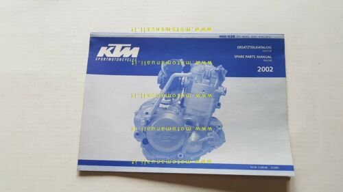 KTM 400\520 SX-MXC-EXC 2002 catalogo ricambi MOTORE ENGINE parts catalogue