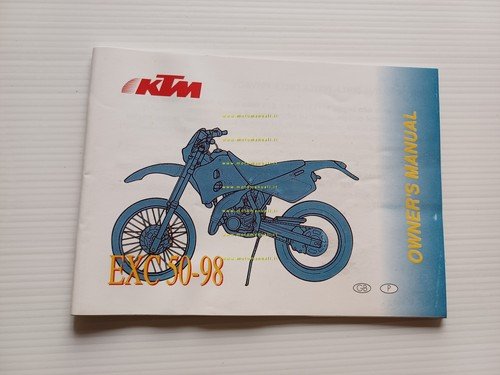 KTM 50 EXC 1998 manuale uso manutenzione originale testo inglese …