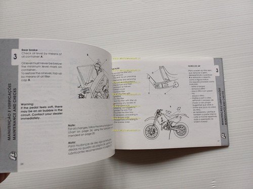 KTM 50 EXC 1998 manuale uso manutenzione originale testo inglese …