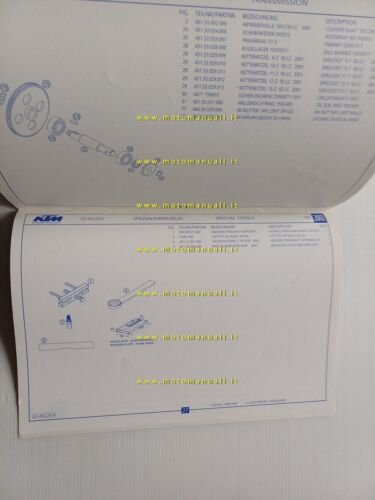 KTM 50 Mini-Junior-Senior Adventure 2003 catalogo ricambi originale