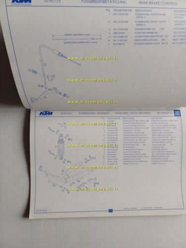KTM 50 Pro-Junior-Senior LC 2002 catalogo ricambi originale