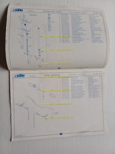 KTM 50 SXR Pro-Junior Pro-Senior Adventure 1997 catalogo ricambi TELAIO …