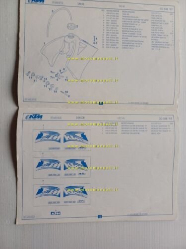 KTM 50 SXR Pro-Junior Pro-Senior Adventure 1997 catalogo ricambi TELAIO …