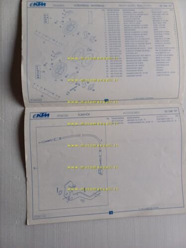 KTM 50 SXR Pro-Junior Pro-Senior Adventure 1997 catalogo ricambi TELAIO …