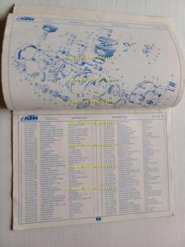 KTM 50 SXR S5-GS S5-E S5-T 1997 catalogo ricambi MOTORE …