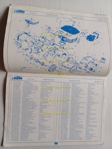 KTM 50 SXR S5-GS S5-E S5-T 1997 catalogo ricambi MOTORE …