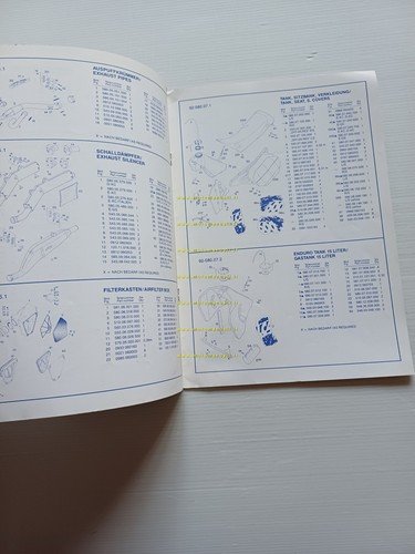 KTM 500 - 600 LC4 E-XC D-XC E-GS 1993 catalogo …