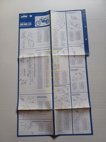 KTM 500 - 600 LC4 MX.D - XC.E - XC.E-GS …