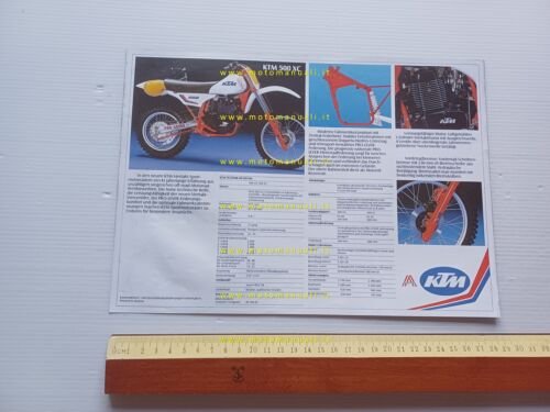KTM 500 XC Pro-Lever depliant originale tedesco
