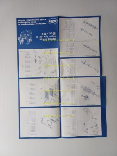 KTM 80 MX 1986 catalogo ricambi MOTORE originale