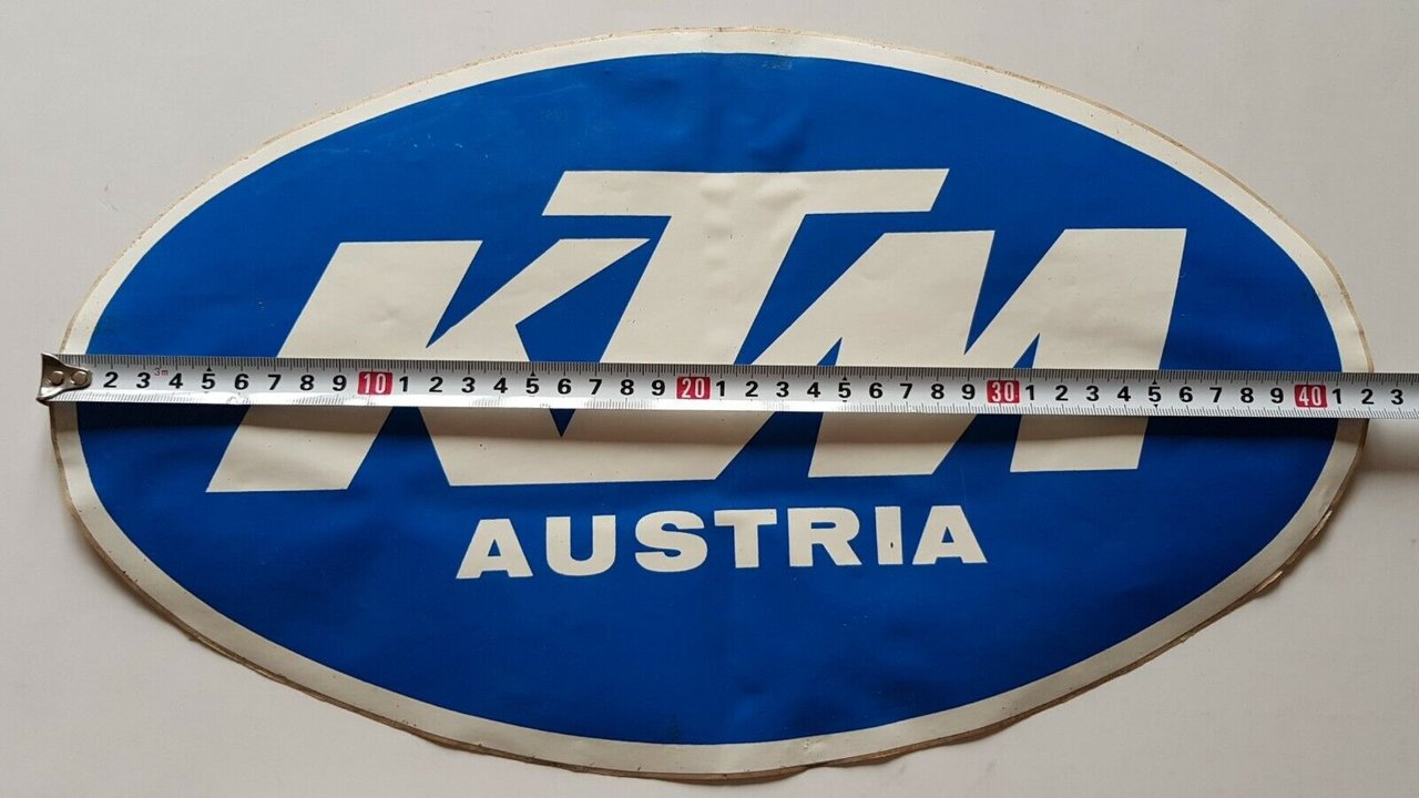KTM Austria vetrofania adesivo originale concessionari anni 70 sticker no …