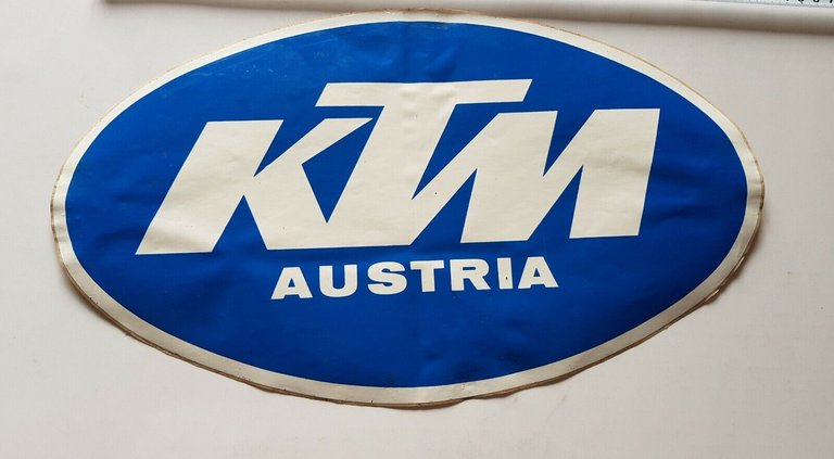 KTM Austria vetrofania adesivo originale concessionari anni 70 sticker no …