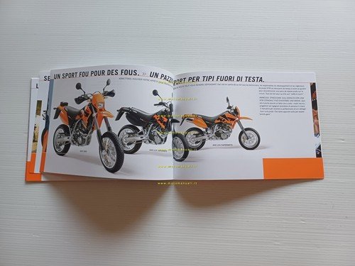 KTM catalogo produzione modelli 2004 depliant italiano francese originale