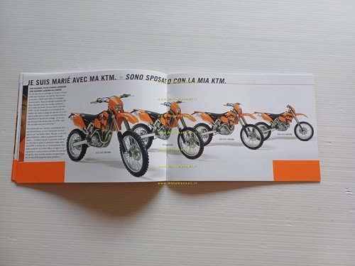 KTM catalogo produzione modelli 2004 depliant italiano francese originale