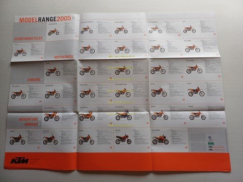 KTM catalogo produzione modelli 2005 depliant poster originale