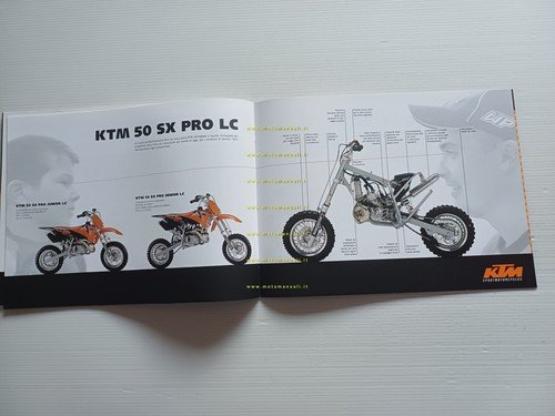 KTM catalogo produzione modelli Minimoto 2002 depliant italiano originale