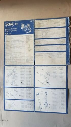 KTM catalogo ricambi MOTORE 502 125 1987 Engine Parts Catalogue