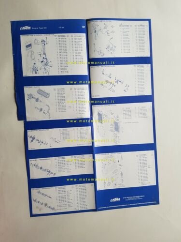 KTM catalogo ricambi MOTORE 502 125 1991 originale Engine Spare …