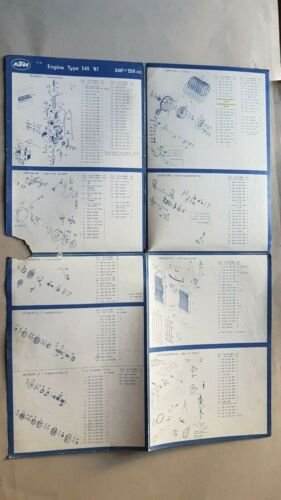 KTM catalogo ricambi MOTORE 545 240-250 1987 originale Engine Parts …