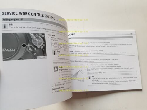 KTM Duke 690 2012 manuale uso manutenzione libretto originale inglese