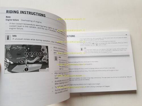 KTM Duke 690 2012 manuale uso manutenzione libretto originale inglese