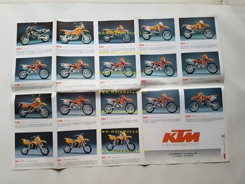 KTM Farioli produzione 1997 poster Mario Rinaldi depliant italiano originale