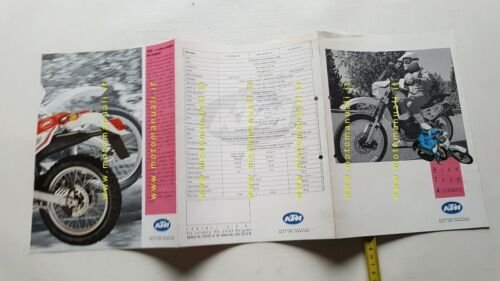 KTM modelli 4T Cross Enduro 1989 depliant moto ITALIANO originale …