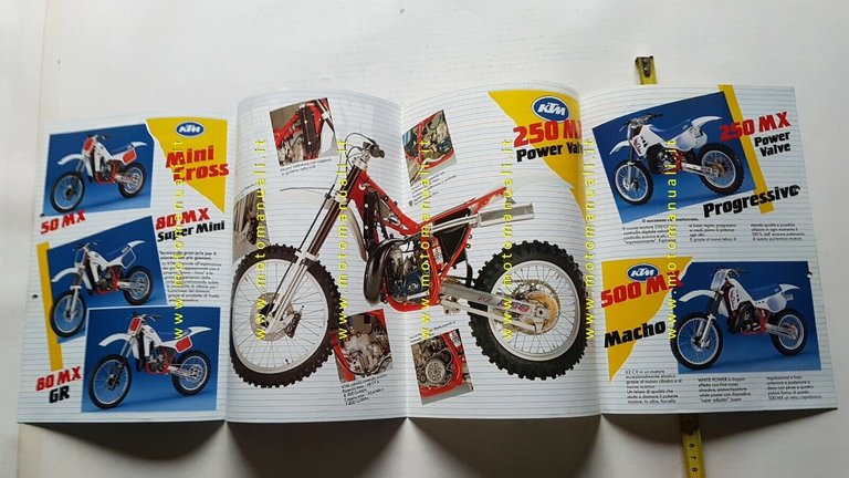 KTM modelli Cross 2T 1987 depliant moto ITALIANO originale brochure