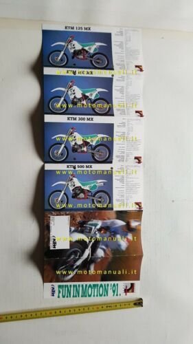 KTM modelli Cross Enduro 1991 depliant moto italiano originale brochure