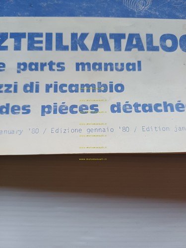 KTM MOTORE 125 RV 1980 catalogo ricambi originale