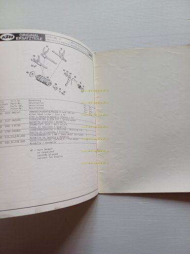 KTM MOTORE 125 RV 1980 catalogo ricambi originale