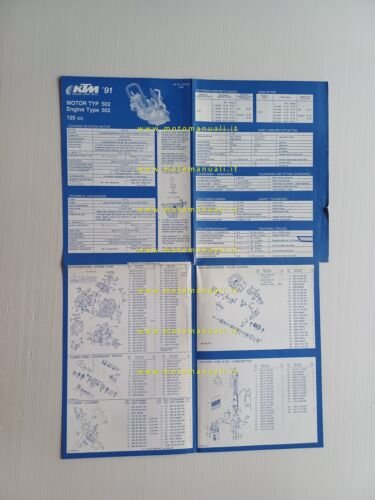 KTM motore 125 Typ 502 1991 catalogo ricambi originale Spare …