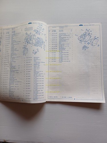 KTM MOTORE 125 VC 1994 catalogo ricambi - dati tecnici …