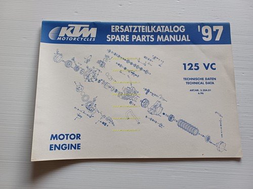 KTM MOTORE 125 VC 1997 catalogo ricambi - dati tecnici …