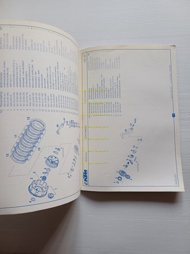 KTM MOTORE 125 VC 1997 catalogo ricambi - dati tecnici …