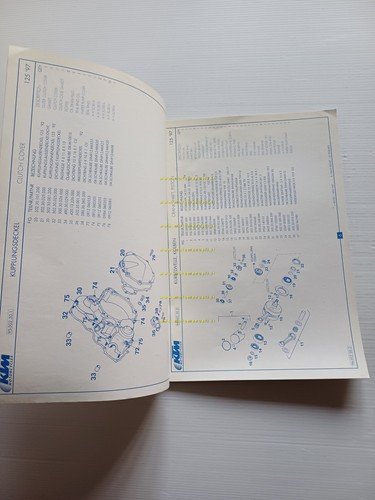 KTM MOTORE 125 VC 1997 catalogo ricambi - dati tecnici …