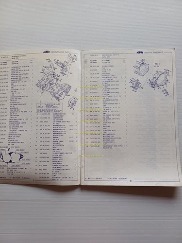 KTM MOTORE 250 - 300 TVC 1993 catalogo ricambi - …