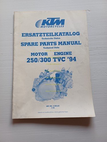 KTM MOTORE 250 -300 TVC 1994 catalogo ricambi - dati …