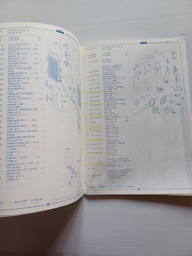 KTM MOTORE 250 -300 TVC 1994 catalogo ricambi - dati …